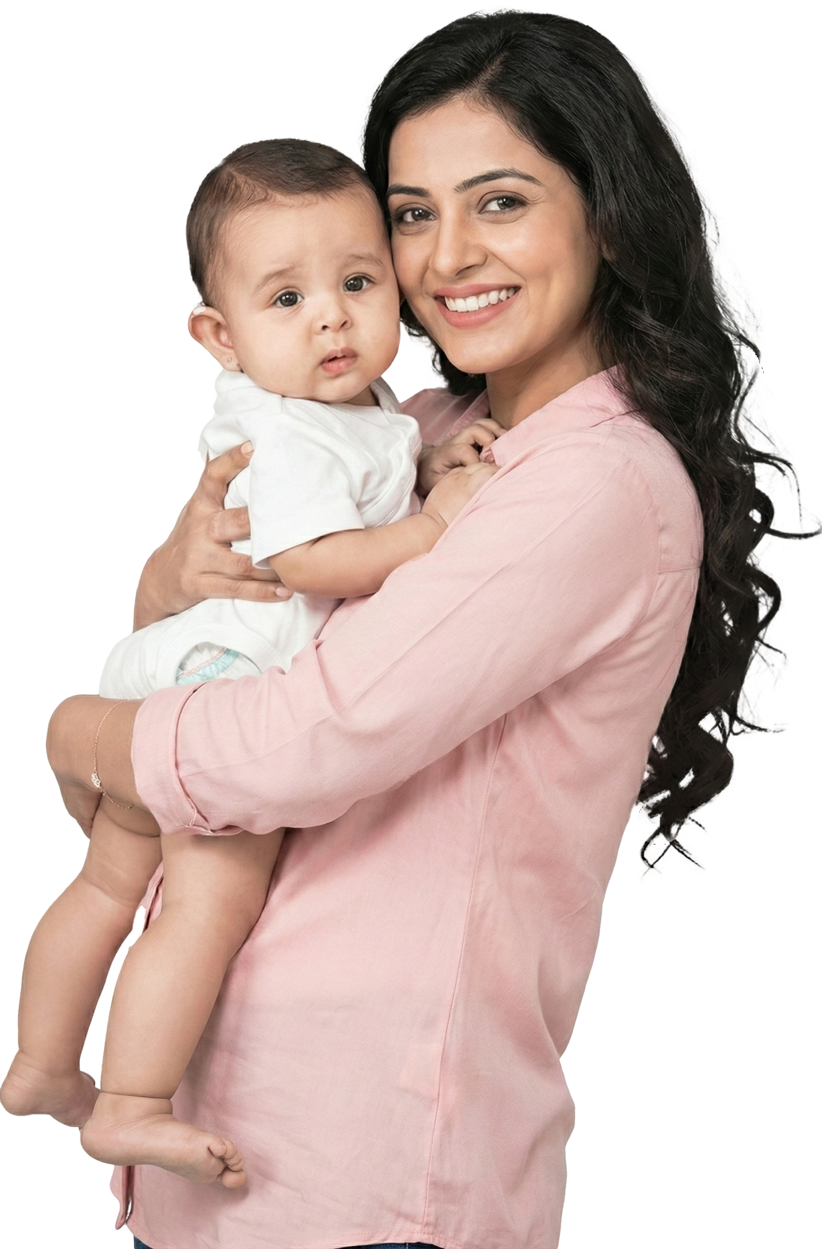 Happy mother with baby